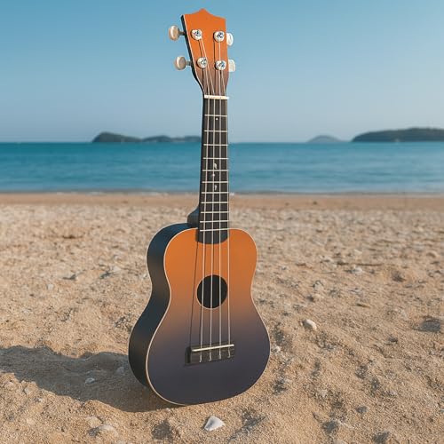 Soprano Ukulele for Beginner 21 Inch Matte Ukulele Beginner Kit with Bag (Orange) - Les Beatles, Paul McCartney, John Lennon, RIngo Starr, George Harrison Soprano Ukulele for Beginner 21 Inch Matte Ukulele Beginner Kit with Bag (Orange)
