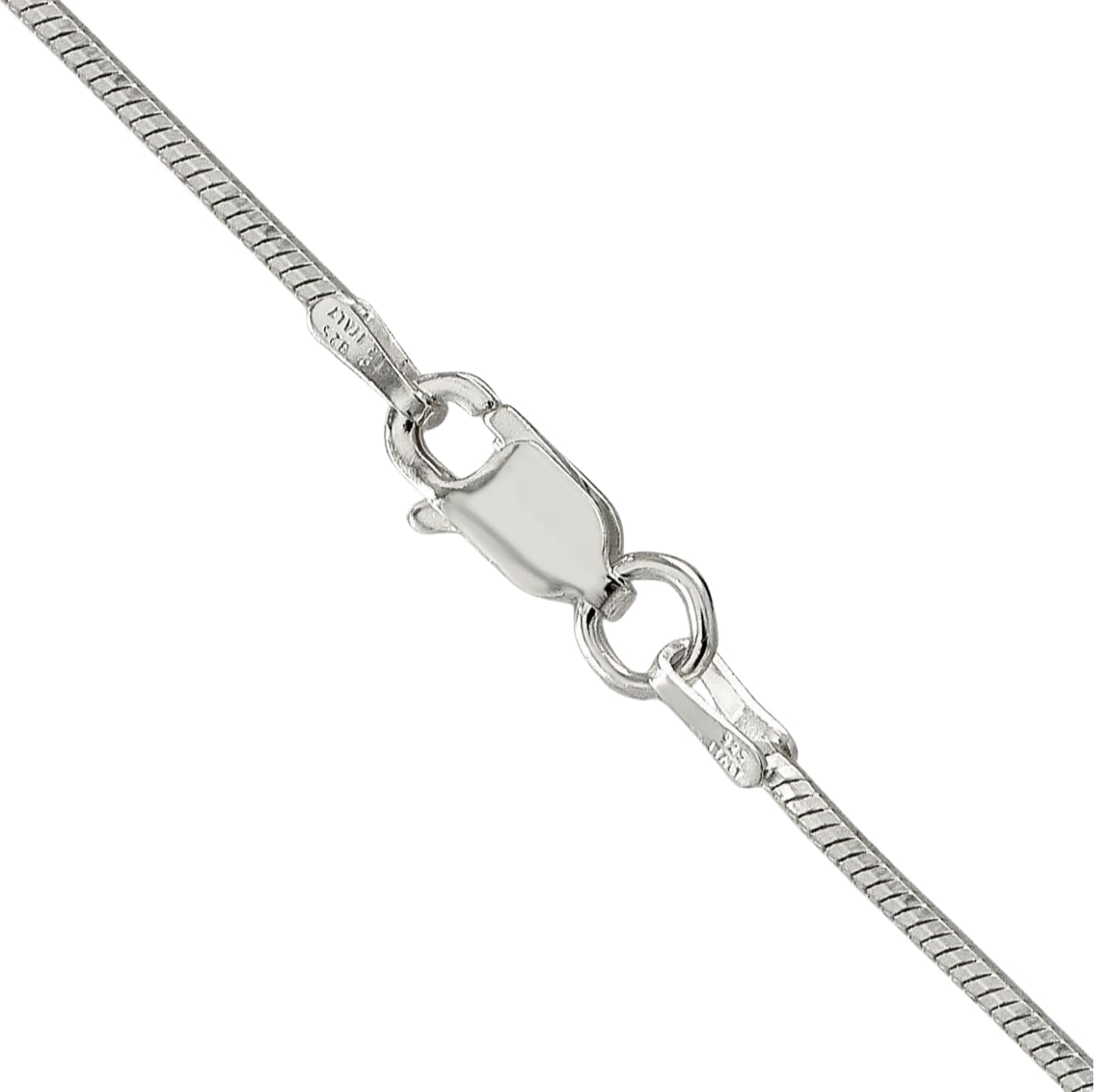 IceCarats 925 Sterling Silver 1.25mm Dainty Octagonal Herringbone Snake Chain Necklace Polished, Matte