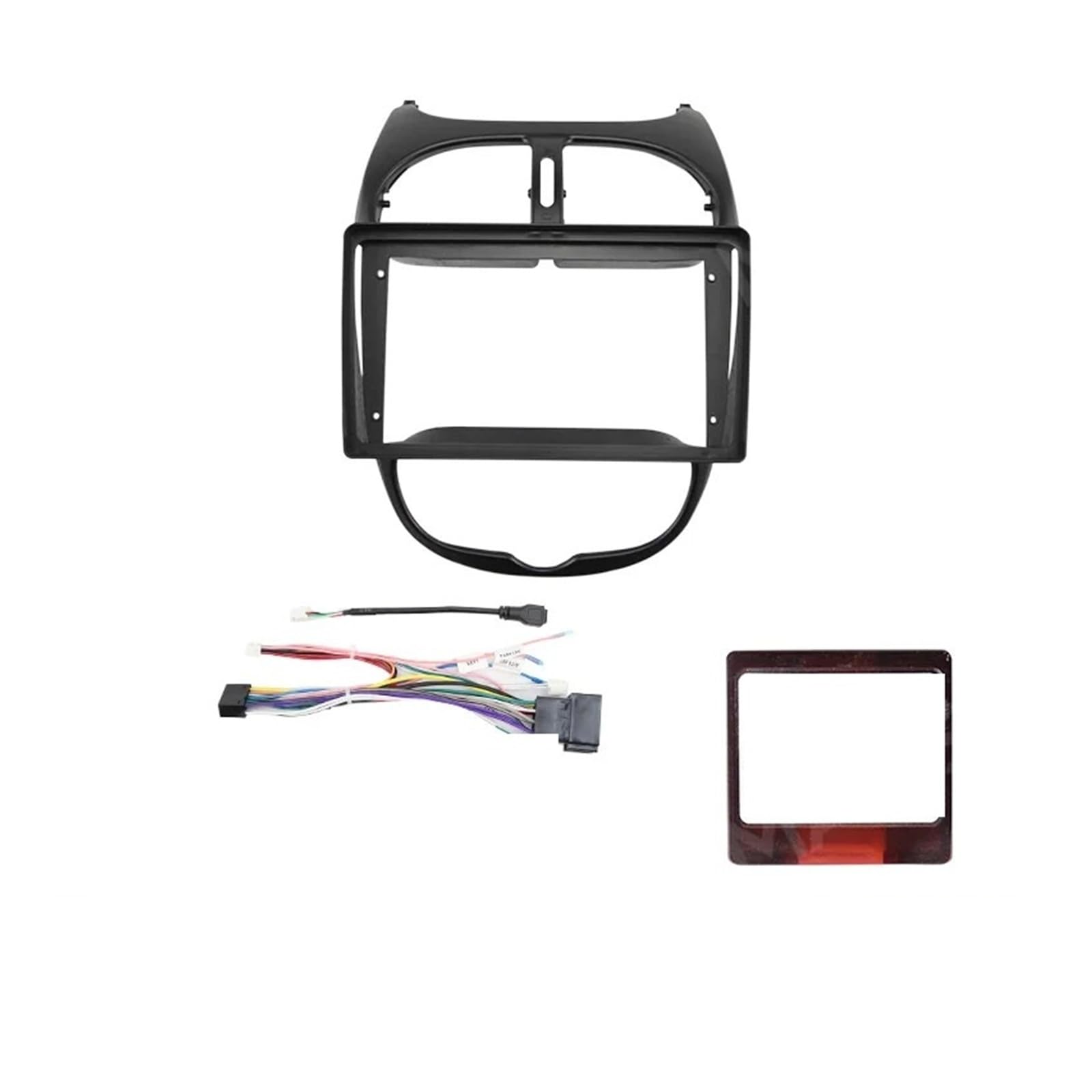 Mascherina Autoradio Cornice Stereo per Peugeot 206 2002-2010 Autoradio Fasce Pannello Telaio Cavo Canbus Box Cablaggio Spina Cruscotto 2Din Faceplate