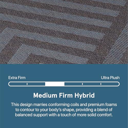 Image of Beautyrest Days End Medium Firm 12 inch Hybrid Mattress - King - Cooling Tech, Supportive Durable Pocketed Coils, Pressure Relief, Motion Separation; 100 Night Sleep Trial and 10 Year Warranty