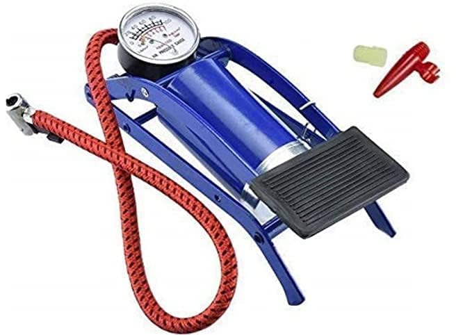 PURCHASE PLUSE High Pressure Foot Pump, Bike Motorbike Inflation Pump with Pressure Gauge,Foot Pedal Inflator Single Barrel Cylinder Air Pump (Pack of 1) (B0DDX5MFMM) Amazon Price History, Amazon Price Tracker