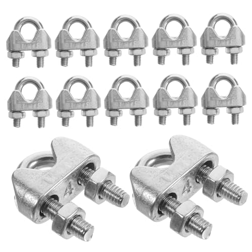 Unomor Wire Rope Clip Clamp 20pcs Stainless Cable Clip Cable Clamps for Loading Construction Marine Applications
