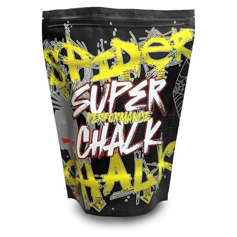 SPIDER CHALK Climbing Chalk Lab-Grade Powder Large 10 oz. Bag. Skin-Friendly, Better Performance - Made in The USA. Cover