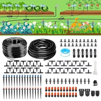 256FT Automatic Drip Irrigation System Kit for Garden and Greenhouse