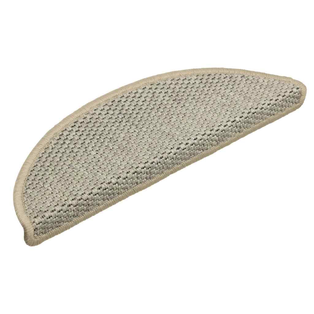 Tapis d'Escalier Autocollants Sisal-Look, 30 Pièces Vert Clair
