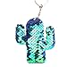 Produktbild Meigold Unisex Mode reflektierende glänzende Kaktus Schlüsselbund einfache Pailletten Schlüsselbun Pailletten Kaktus Schlüsselbund Tasche Anhänger,1 PCS(Blau)