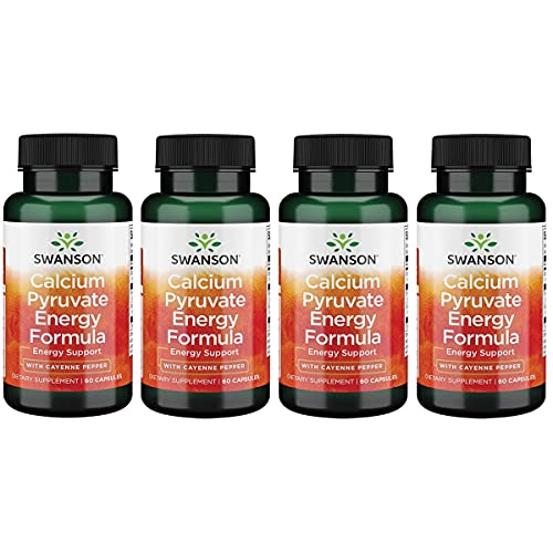 Swanson Calcium Pyruvate Energy Enhancer 60 Capsules (4 Pack)