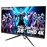 FYHXele 28 Inch 4K Gaming Monitor 144Hz 1ms，IPS Screen with HDR400, 100% sRGB，3840x2160 UHD, AMD FreeSync/G-Sync，PC Monitor for Gaming,Office,Type-C/HDMI/USB，VESA Mount, Bluelight Filter