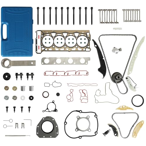 Timing Chain Kit & Tool Kit Engine Intake Exhaust Valves Head Gasket Set Fit For VW Jetta Tiguan Golf GTI EOS Passat Beetle Audi A4 Q5 TT 2.0T,2008-2015 06H109467N 06H109469AD 06H109469T