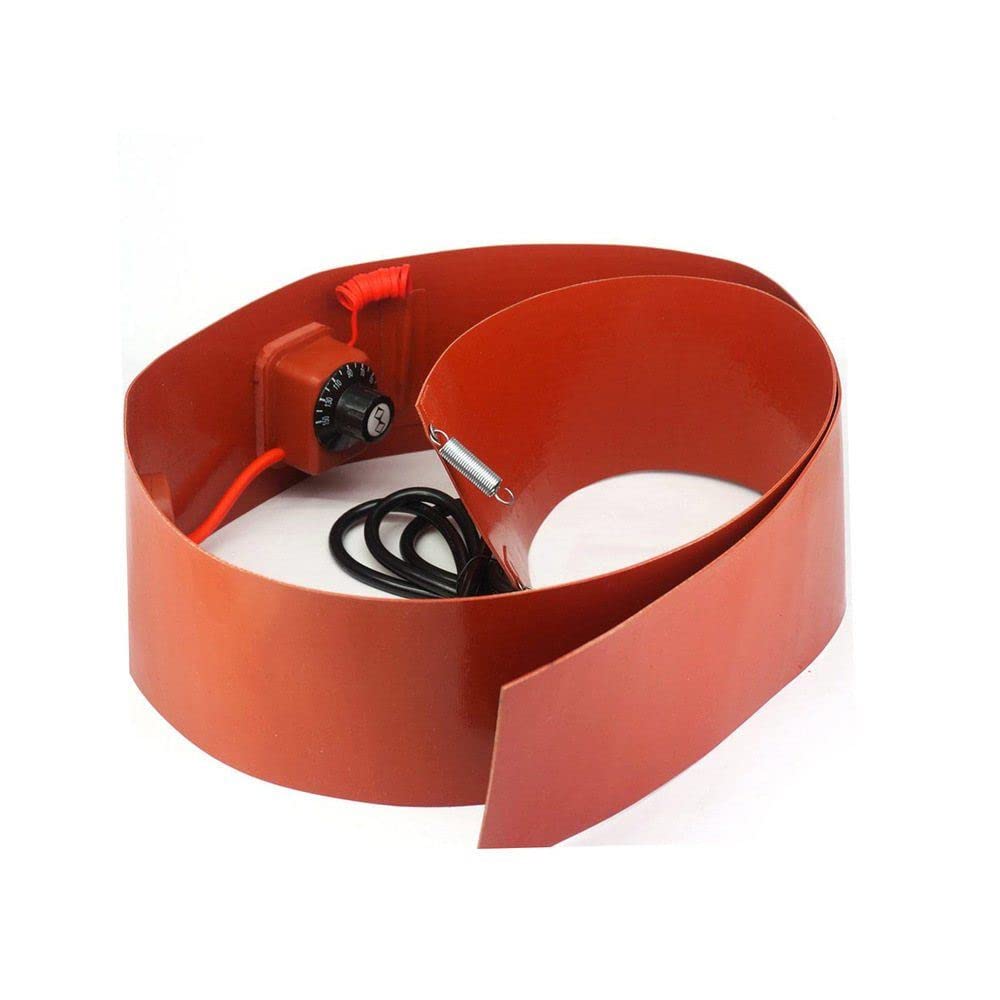 110V 100 L(22 Gallon) 250x1250x1.8mm 1200W Silicon Band Drum Heater Blanket Oil Biodiesel Metal Barrel