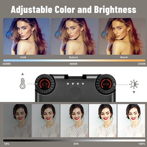 LED Videokonferenz Licht Videoleuchte mit Clip, Stativ, 360 °Gimbal, mit 3000mAh Eingebautem Akku, Dimmbare Fotolicht… – Bild 3