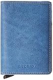 SECRID Miniwallet Indigo Denim Mens Cardholder RFID Wallet (Indigo 3 Silver)