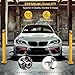 6Pcs 42 Inch Safety Bollard Post, 4.5 Inch Diameter Steel Pipe Bollard with 24 Anchor Bolts, Heavy Duty Yellow Steel Bollard for Parking Lot Security, Driveway Barrier, Traffic-Sensitive Areas