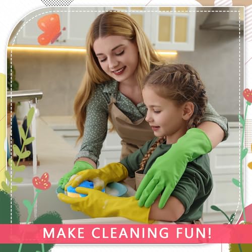 Image of FillTouch 3 Pcs Dual Sided Scrub Sponge Multi Functional Cute Temperature Sensitive Non Scratch Dish Sponge for Washing Dishes Kitchen Bathroom(Rabbit,Pink, Yellow, Blue)