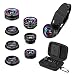 Criacr Phone Camera Lens, 9 in 1 Cell Phone Lens Kit, Zoom Lens, 0.36X Wide Angle Lens + 0.63X Wide Lens + 15X Macro Lens + 20X Macro Lens + 198°Fisheye Lens + CPL + Starburst Lens Telephoto Lens