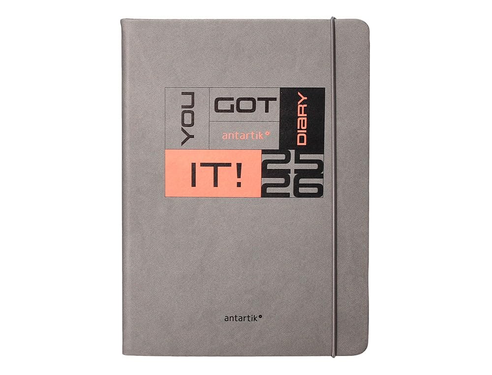 Anartik school diary 25-26 bound go! Simil leather grey week view a5 bilingual FSC paper 80 g.