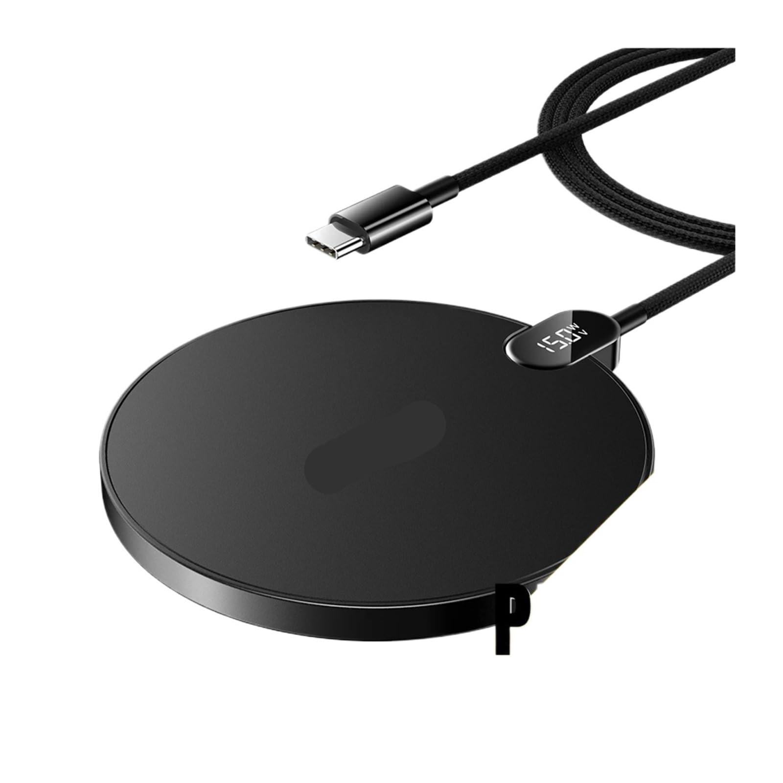 Chargeur sans Fil, Chargeur sans Fil 15 W avec Affichage numérique LED et Station de Charge Rapide(Zwart)