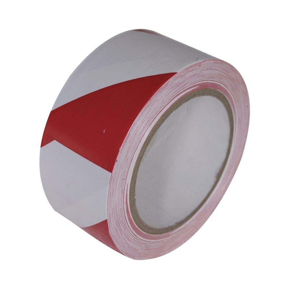 Globe Tech PVC Floor Marking Tape White/Red Zebra Strip 48 mm Width x 25 Meter Length (B096FZ2CRG) Amazon Price History, Amazon Price Tracker