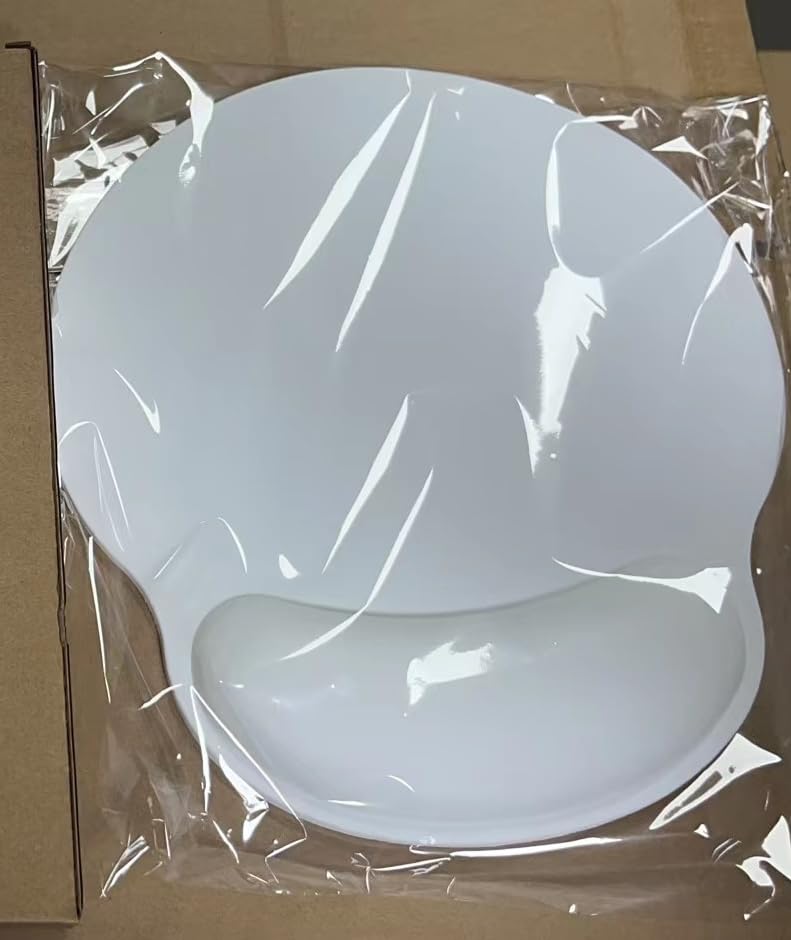 Leolee Ergonomic Mouse Pad with Wrist Support, 2 Packs White Comfortable Mouse Pads with Wrist Rest, Mousepad with Leather Surface Non-Slip Base, Easy Typing and Pain Relief for Computer/Home/Office