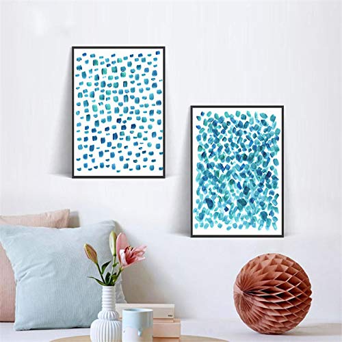 Peinture abstraite salon lot de 2 toiles pour mur vide 50x70