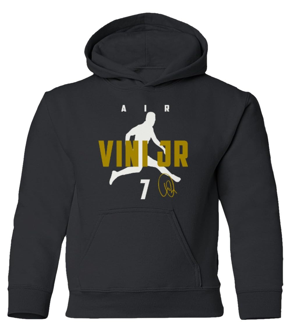 GamesDur Air Vini Jr Brazilian Soccer Star Player Madrid Youth Hooded Sweatshirt