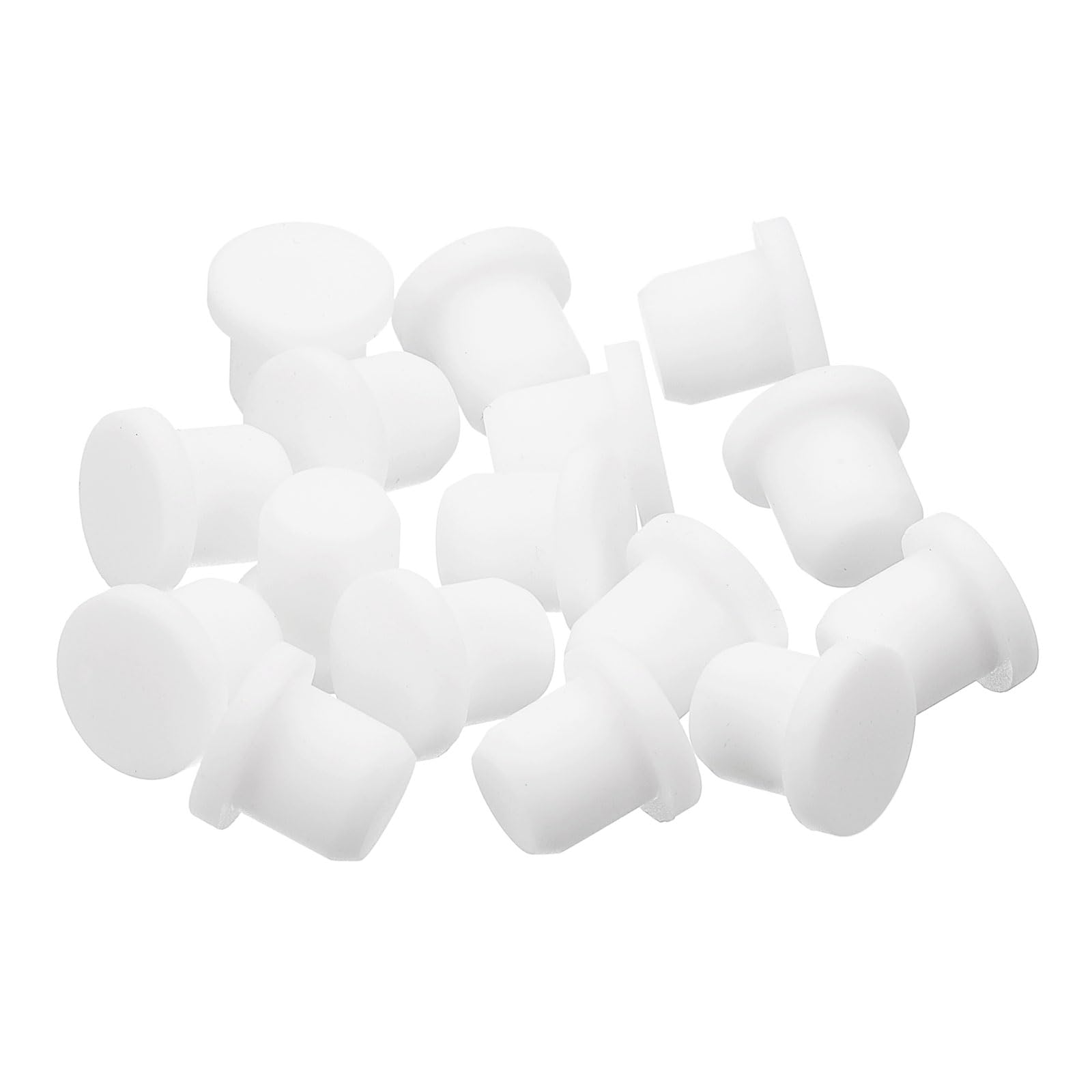 uxcell 16 Pieces White Rubber Stopper, 8.5mm Plug Holes for 8-8.3mm/0.31-0.33" Hole