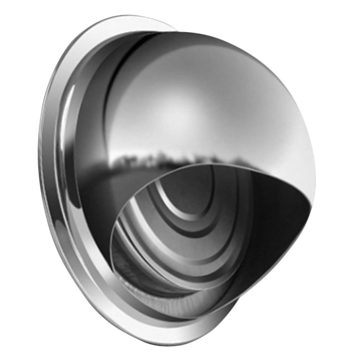 Chapeau de cheminée 160 mm en acier inoxydable argenté pour poêle à bois extérieur