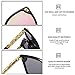 Dollger Womens Cateye Sunglasses Skull Design Big Frame Mirror Fashion Sunglasses Black and Pink