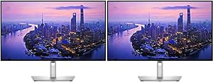 Dell UltraSharp 27" 4K UHD IPS Black Thunderbolt Hub Monitor (U2725QE) Dual Monitor Bundle
