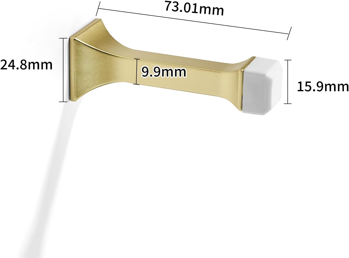 Khtumeware 10 Pack Brushed Gold Heavy Duty Solid Rigid Door Stop-3",with Soft Rubber Tip, Zinc Door Stopper Protect Wall & Door,Satin Gold