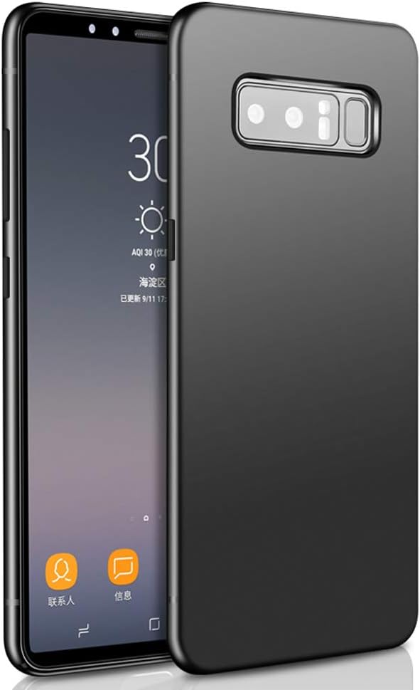 for Galaxy Note 8 Case Slim Thin Anti-Scratch [Anti-Fingerprint] Flexible Gel Rubber TPU [Lightweight] Protective Case Cover [Impact Resistant] for Samsung Galaxy Note 8 (Black)