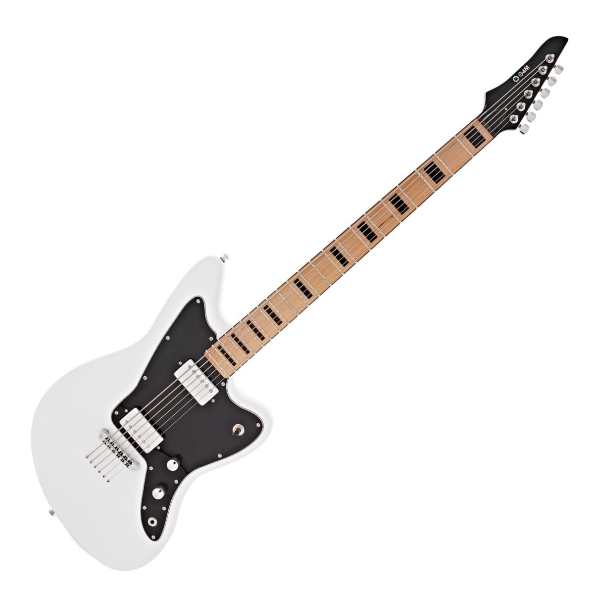 G4M Baritone Electric Guitar White