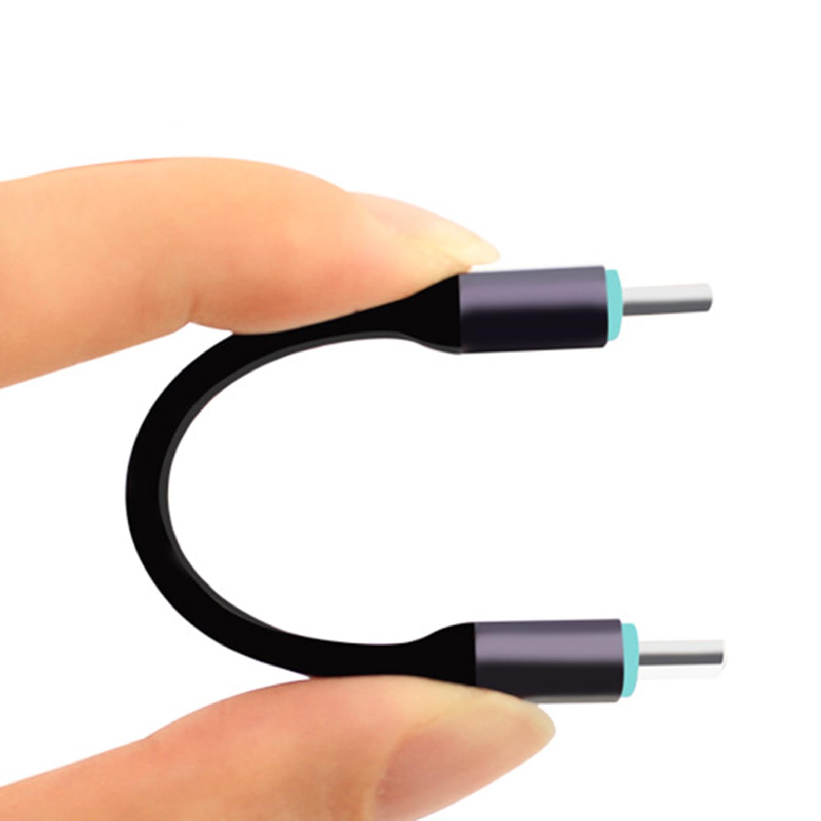 Cavo USB-C A USB-C 10cm 20Gbps - Trasferimento Veloce, Ricarica, Connettori In Metallo, Morbido - 4