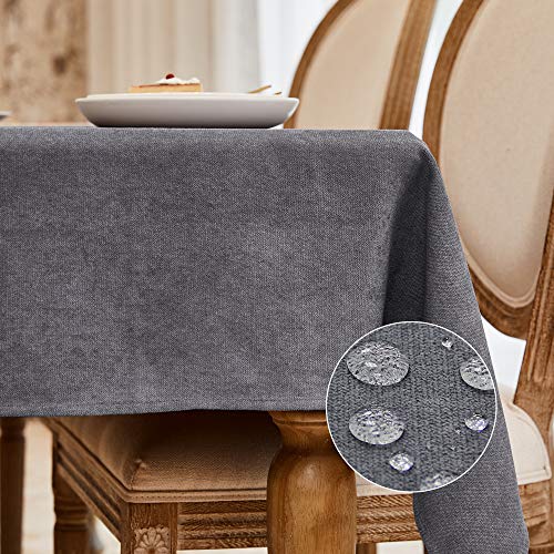 BALCONY & FALCON Nappe Rectangulaire en Tissu de Faux Lin Imperméable pour la Cuisine Le Café et Le Jardin Cover