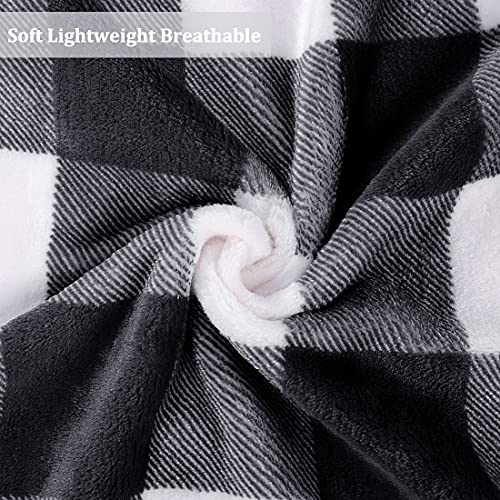 Piccocasa Pet Dog Blanket, Flannel Fleece Puppy Blanket Plaid Plush Warm Rug Blankets For Small-Medium Dogs Cats Sleeping Mat, 30 X 40 Inches, Black And White #TOP5