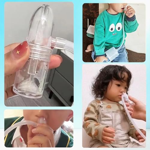 Image of Nasal Aspirator for Baby, Baby Nose Sucker, Booger Sucker with Hand Pump and Non-Invasive Tip to Clear Clogged Passages and Boogers (Translucent White, Standard)