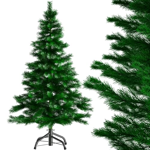 CASARIA® 8ft Artificial Christmas Tree | Realistic Best Christmas Decorations Ornaments Xmas Tree | Fire Resistant PVC, Easy Assembly Metal Stand for Home & Office Decorations | 240cm 8FT