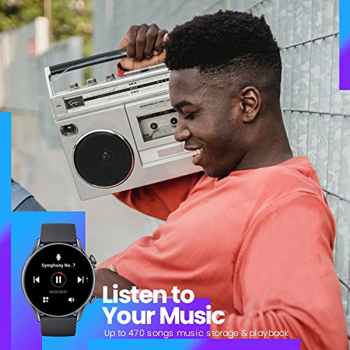 Amazfit gtr 3 pro Preto gtr3 pro GTR-3 pro smartwatch amoled exibição zepp os app 12 dias de vida da