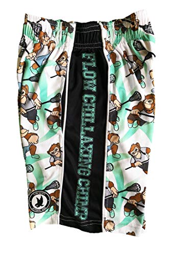 Flow Society Lax Monkey Boys Lacrosse Shorts - LAX - Kids Athletic White - Basketball - Baseball - Hockey - Football2