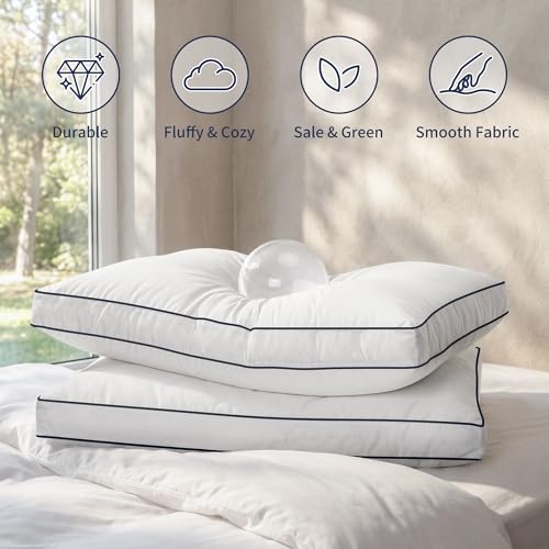Set 2 Almohadas de Pluma Reina Suave y Acolchada miniatura 2