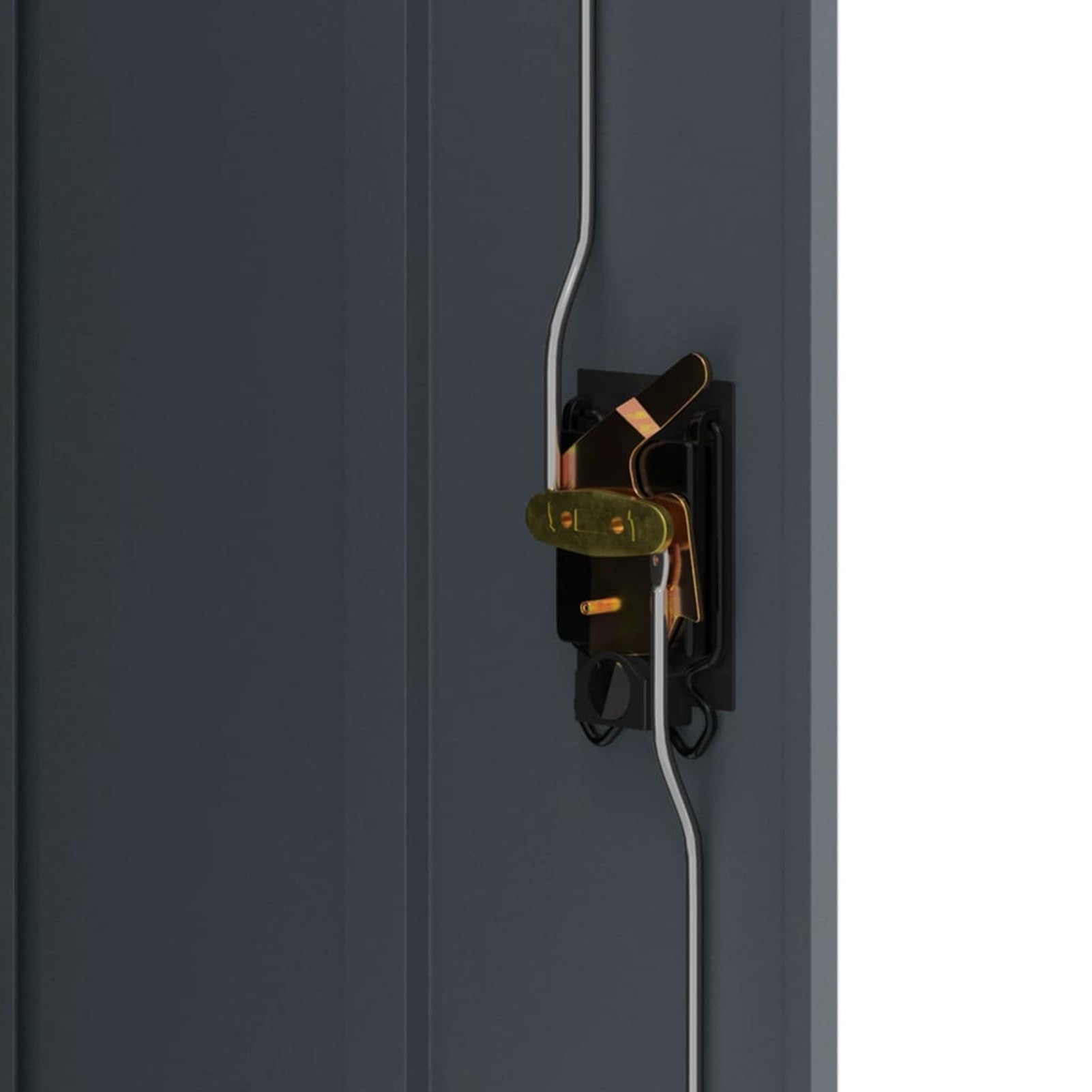 Aktenschrank Anthrazit abschließbar mit 1 Einlegeboden 90x40x70 cm pulverbeschichteter Stahl für Büroorganisation