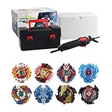 beyblade burst metal fusion videos ❤ [Diseño de estilo]: utilizamos diferentes combinaciones de colores y diseños de estilo para hacer que los niños amen más. Se incluye un lanzador en el paquete para hacer el juego más conveniente.