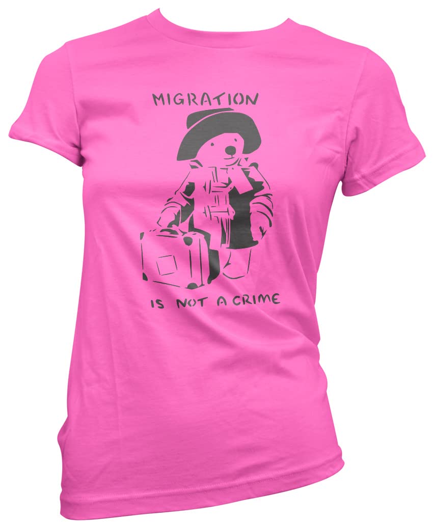 HotScamp Migration is not a Crime Banksy Women's T-Shirt - Pink 10