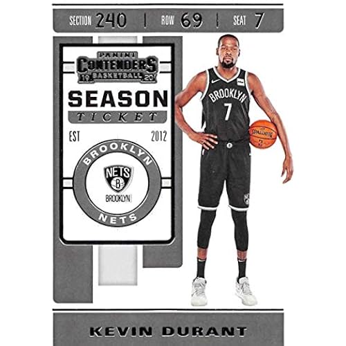 2019-20 Panini Contenders Season Ticket #57 Kevin Durant Brooklyn Nets NBA Basketball Trading Card
