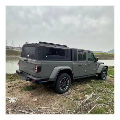 BVWBCR Material with Sliding Window Pickup Camper Hardtop Truck Topper Bed Canopy Compatible for Jeep Gladiator Bed Cap in Stock