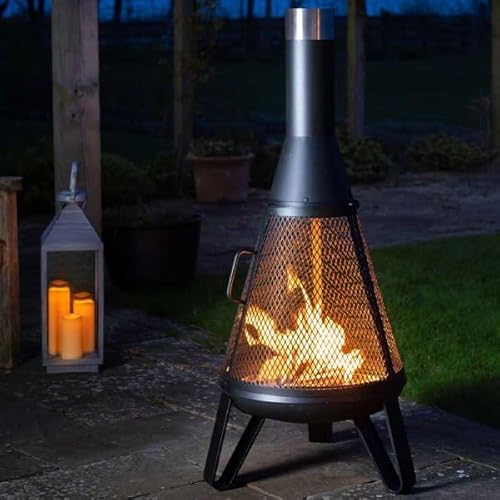 Miami Chimenea Contemporary Outdoor Wood Burner Fire Pit - Image 2