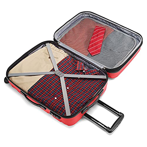 Image of Samsonite Omni Pc Hardside Expandable Luggage, Red, 2-Piece Set (20 /24), Omni Pc Hardside Expandable Luggage With Spinner Wheels