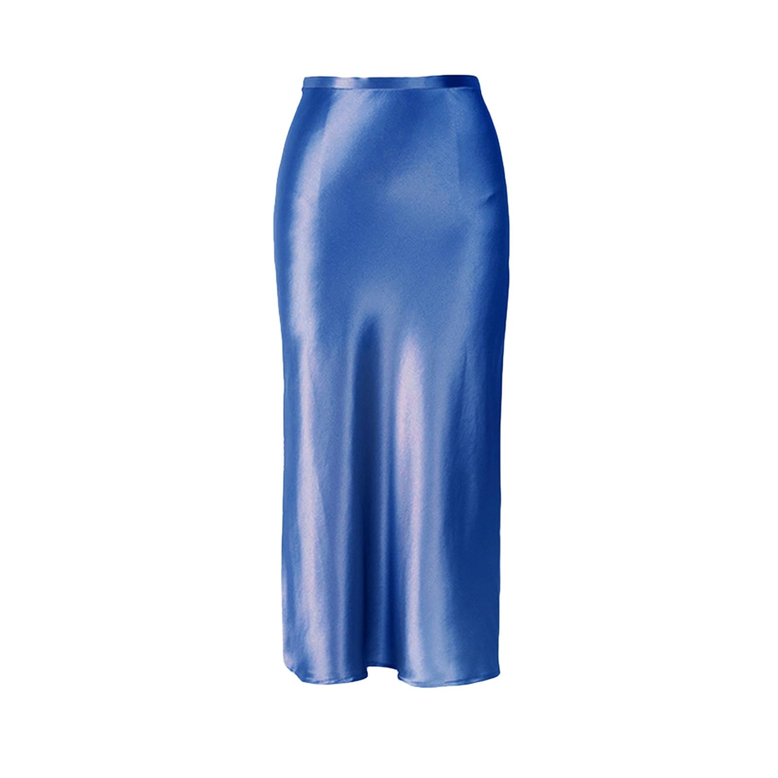 TEidea Spódnice damskie modna damska spódnica midi - wysoka talia, zielona spódnica, moda biurowa