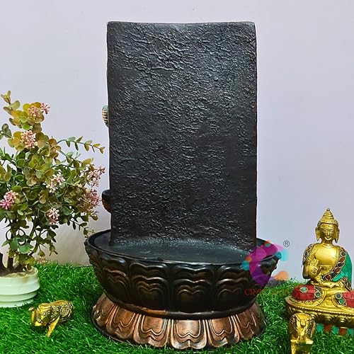 Image of Decorative Water Fountain for Home Decor, Office, Indoor & Outdoor, Garden, Puja Room, Vaastu, Reception, Spa, Gifting. (C-067, 4 Diya Meditating Buddha)