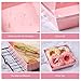 Ocmoiy Small Charcuterie Boxes with Clear Lids, To Go Paper Disposable Food Containers, 5 Inches Bakery Dessert Boxes for Sandwich, Cookie, Pastry, Cake Slice (Pink, 50ct)